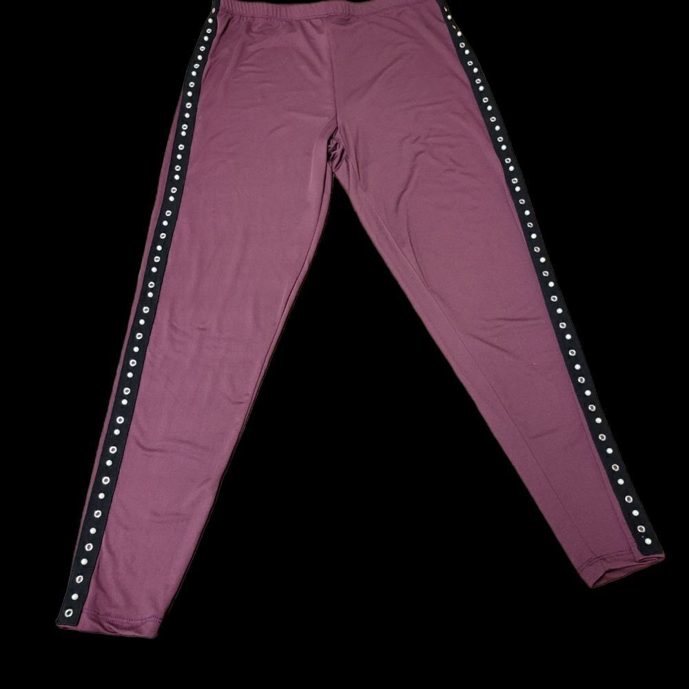 Stretch Pants with imitation Pearls